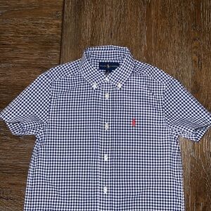 Boys Ralph Lauren gingham poplin shirt size 6